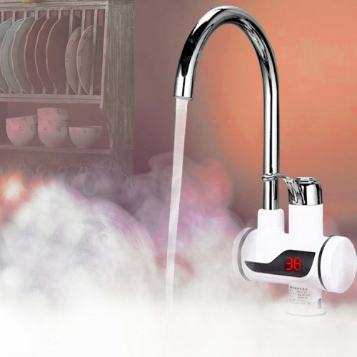 Проточный электрический водонагреватель Instant Electric Heating Water Faucet с экраном